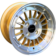 Fiat WCHE5513498cg 5.5x13 ET7 PCD 4x98 chromed nuts gold wheel.php