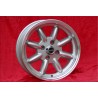 1 wheel Minilite 7x15 4x100 BMW 1502-2002 1500-2000tii 2000C CA CS 3 E21 E30 silver/diamond cut