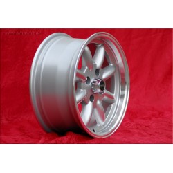 1 cerchio Minilite 7x15 4x100 BMW 1502-2002 1500-2000tii 2000C CA CS 3 E21 E30 silver/diamond cut