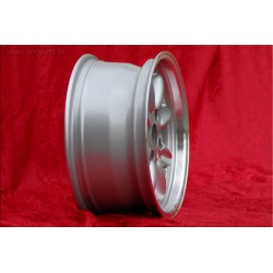 1 cerchio Minilite 7x15 4x100 BMW 1502-2002 1500-2000tii 2000C CA CS 3 E21 E30 silver/diamond cut