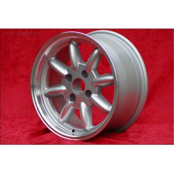 1 cerchio Minilite 7x15 4x100 BMW 1502-2002 1500-2000tii 2000C CA CS 3 E21 E30 silver/diamond cut