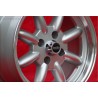 4 cerchi Minilite 7x15 4x100 BMW 1502-2002 1500-2000tii 2000C CA CS 3 E21 E30 silver/diamond cut