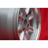 4 Felgen Minilite 7x15 4x100 BMW 1502-2002 1500-2000tii 2000C CA CS 3 E21 E30 silver/diamond cut