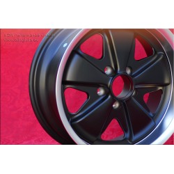 1 cerchio Fuchs 7x16 5x112 VW T2b T3 matt black/diamond cut