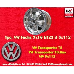 1 cerchio Fuchs 7x16 5x112 VW T2b T3 fully polished