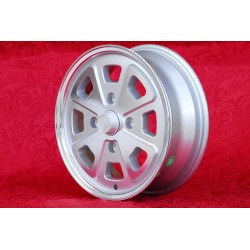 1 wheel Babyfuchs 5.5x15 4x130 Porsche Volkswagen Beetle 67- Karmann Ghia 67- Type 3 411 412 silver/diamond cut