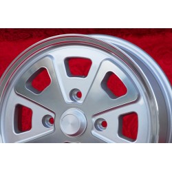 4 cerchi Babyfuchs 5.5x15 4x130 Porsche Volkswagen Beetle 67- Karmann Ghia 67- Type 3 411 412 silver/diamond cut