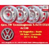 4 Felgen TZ 5.5x15 4x130 Porsche VW Beetle 67- Karmann Ghia 67- Type 3 411 412 silver