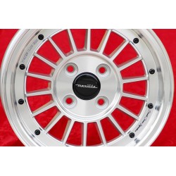 1 cerchio WCHE 5.5x13 4x100 BMW Opel 1502-2002 tii 3 E21 Kadett B-C Manta Ascona A-B GT Olympia A Rekord C silver/diamon