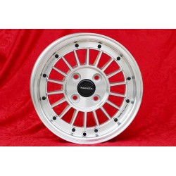 1 cerchio WCHE 5.5x13 4x100 BMW Opel 1502-2002 tii 3 E21 Kadett B-C Manta Ascona A-B GT Olympia A Rekord C silver/diamon