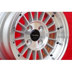 1 cerchio WCHE 5.5x13 4x100 BMW Opel 1502-2002 tii 3 E21 Kadett B-C Manta Ascona A-B GT Olympia A Rekord C silver/diamon