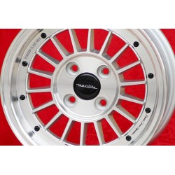 4 wheels WCHE 5.5x13 4x100 BMW Opel 1502-2002 tii 3 E21 Kadett B-C Manta Ascona A-B GT Olympia A Rekord C silver/diamond