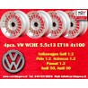 4 cerchi WCHE 5.5x13 4x100 BMW Opel 1502-2002 tii 3 E21 Kadett B-C Manta Ascona A-B GT Olympia A Rekord C silver/diamond