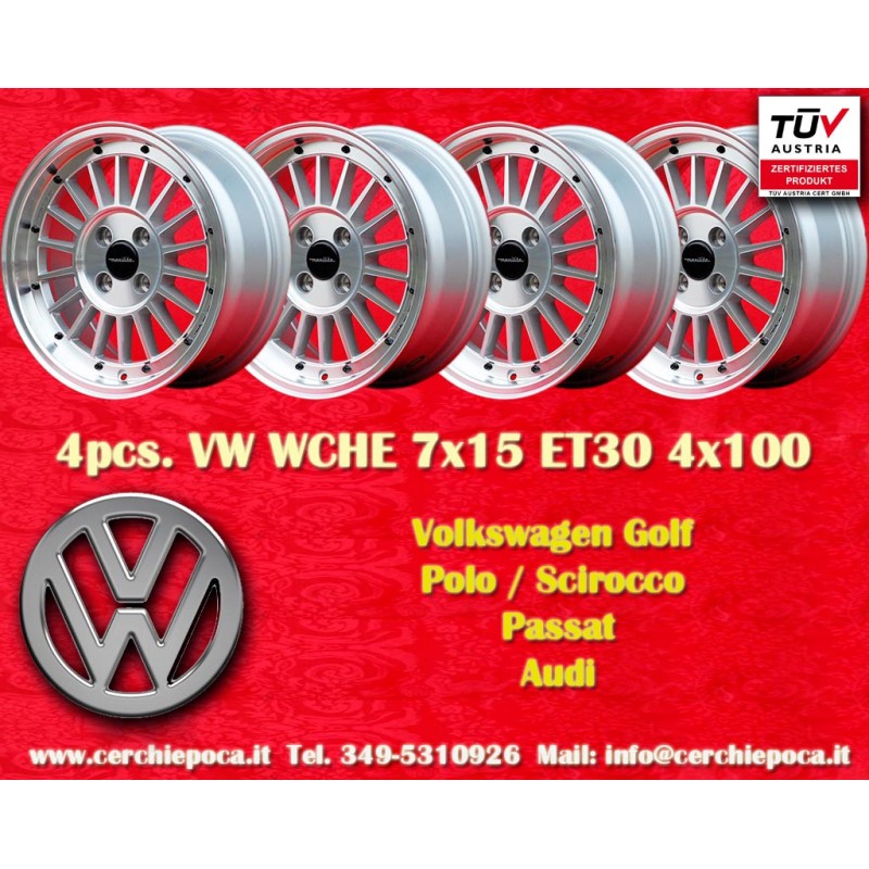 4 cerchi WCHE 7x15 4x100 BMW Opel VW Mazda Toyota BMW 1502-2002 tii 3 E30 Opel Kadett B-C Manta Ascona A-B GT Olympia A 