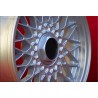 1 cerchio BBS 7x15 4x100 BMW Volkswagen Opel Mazda Audi serie 3 E21 E30 Kadett Manta Ascona MX-5 MX5 Golf Passat silver