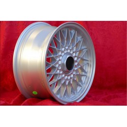 1 cerchio BBS 7x15 4x100 BMW Volkswagen Opel Mazda Audi serie 3 E21 E30 Kadett Manta Ascona MX-5 MX5 Golf Passat silver