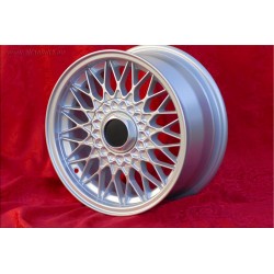 1 cerchio BBS 7x15 4x100 BMW Volkswagen Opel Mazda Audi serie 3 E21 E30 Kadett Manta Ascona MX-5 MX5 Golf Passat silver