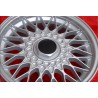 1 cerchio BBS 7x15 4x100 BMW Volkswagen Opel Mazda Audi serie 3 E21 E30 Kadett Manta Ascona MX-5 MX5 Golf Passat silver