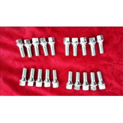 bolt 16 pcs Kit M12x1.5x26mm Ford BMW E30 Simca Fiat 126 600 850 Seicento cinquecento Volkswagen Polo Corrado Scirocco