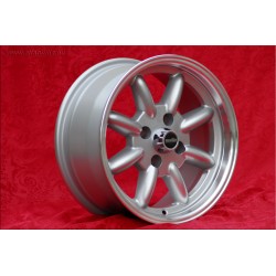 1 wheel Minilite 7x15 4x114.3 Datsun Triumph 240Z 260Z 280Z 280 ZX Triumph TR2 TR3 TR3A TR4 TR4 TR5 TR250 TR6 silver/dia