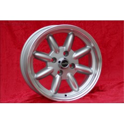 4 wheels Minilite 7x15 4x114.3 Datsun Triumph 240Z 260Z 280Z 280 ZX Triumph TR2 TR3 TR3A TR4 TR4 TR5 TR250 TR6 silver/di