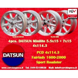 4 Felgen Minilite 5.5x15 +...