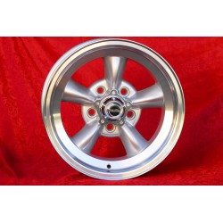 4 wheels Torq Thrust 7x15 5x120.65 Chevrolet Camaro Nova Chevelle El Camino BelAir Caprice Impala Corvette silver/diamon