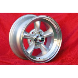 4 jantes Torq Thrust 7x15 5x120.65 Chevrolet Camaro Nova Chevelle El Camino BelAir Caprice Impala Corvette silver/diamon