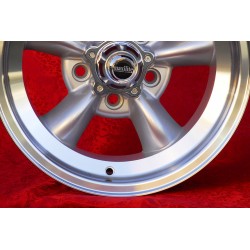 4 cerchi Torq Thrust 7x15 5x120.65 Chevrolet Camaro Nova Chevelle El Camino BelAir Caprice Impala Corvette silver/diamon