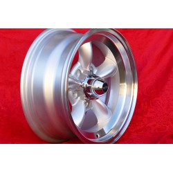 4 cerchi Torq Thrust 7x15 5x120.65 Chevrolet Camaro Nova Chevelle El Camino BelAir Caprice Impala Corvette silver/diamon