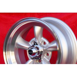 4 wheels Torq Thrust 7x15 5x120.65 Chevrolet Camaro Nova Chevelle El Camino BelAir Caprice Impala Corvette silver/diamon