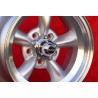 1 wheel Torq Thrust 7x15 5x114.3 Ford Mustang Falcon Fairlane Torino Thunderbird Galaxie LTD silver/diamond cut