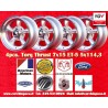 4 Felgen Torq Thrust 7x15 5x114.3 Ford Mustang Falcon Fairlane Torino Thunderbird Galaxie LTD silver/diamond cut