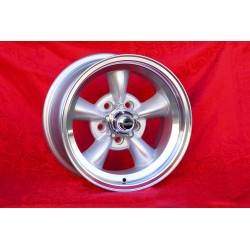 4 cerchi Torq Thrust 8x15 5x114.3 Ford Mustang Falcon Fairlane Torino Thunderbird Galaxie LTD silver/diamond cut