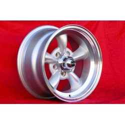 4 cerchi Torq Thrust 8x15 5x114.3 Ford Mustang Falcon Fairlane Torino Thunderbird Galaxie LTD silver/diamond cut