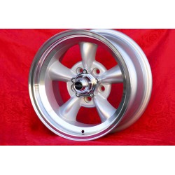 4 jantes Torq Thrust 8x15 5x114.3 Ford Mustang Falcon Fairlane Torino Thunderbird Galaxie LTD silver/diamond cut