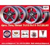 4 wheels Torq Thrust 7x15 + 8x15 5x120.65 Chevrolet Camaro Nova Chevelle El Camino BelAir Caprice Impala Corvette