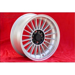 1 cerchio Alpina 7x15 4x100 BMW 1500 1600 1800 2000tii 1502 1602 1802 2002tii 3 E21 E30 silver/black