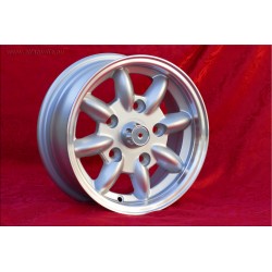 4 cerchi Minilite 5.5x13 + kit dadi KM8  SW19 10x1x34 60° 5x130 Honda NSU Honda S600 S800 NSU TT TTS 110 1200C Wankelspi