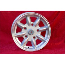 4 cerchi Minilite 5.5x13 + kit dadi KM8  SW19 10x1x34 60° 5x130 Honda NSU Honda S600 S800 NSU TT TTS 110 1200C Wankelspi