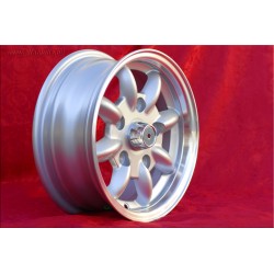 4 cerchi Minilite 5.5x13 + kit dadi KM8  SW19 10x1x34 60° 5x130 Honda NSU Honda S600 S800 NSU TT TTS 110 1200C Wankelspi