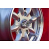 4 Felgen Minilite 5.5x13 + Radschrauben KM8  SW19 10x1x34 60° 5x130 Honda NSU Honda S600 S800 NSU TT TTS 110 1200C Wanke