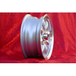 4 jantes Minilite 5.5x13 + ecrous KM8  SW19 10x1x34 60° 5x130 Honda NSU Honda S600 S800 NSU TT TTS 110 1200C Wankelspide