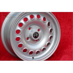 4 cerchi Campagnolo 6x15 4x108 Alfa Romeo Giulia 105 Berlina Coupe Spider GT GTA GTC silver