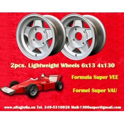 2 cerchi Formula 6x13 4x130 Super Vee Super Vee Formula silver