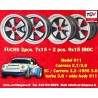 4 cerchi Fuchs 7x15 + 9x15 5x130 Porsche 911 -1989 914-6 944 -1986 924 turbo-Carrera GT