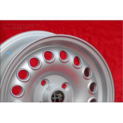 4 cerchi Campagnolo 6x15 4x108 Alfa Romeo Giulia 105 Berlina Coupe Spider GT GTA GTC silver