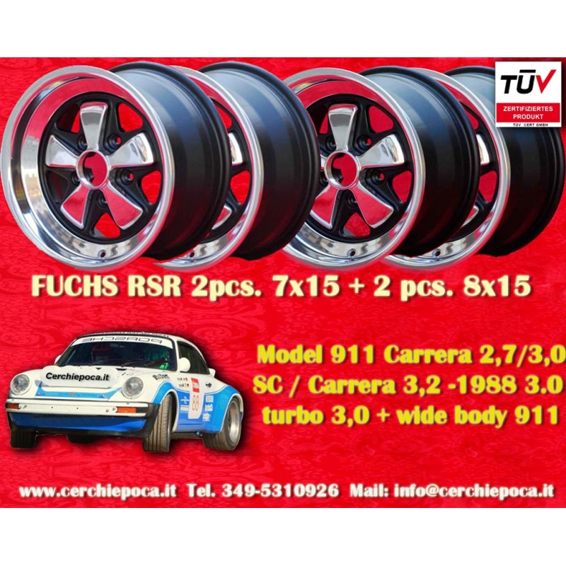 4 Felgen Fuchs 7x15 + 8x15 5x130 Porsche 911 -1989 914-6 944 -1986 924 turbo-Carrera GT