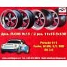 4 cerchi Fuchs 9x15 + 11x15 5x130 Porsche 911 SC Carrera -1987