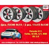 4 cerchi Fuchs 9x15 + 11x15 5x130 Porsche 911 SC Carrera -1987